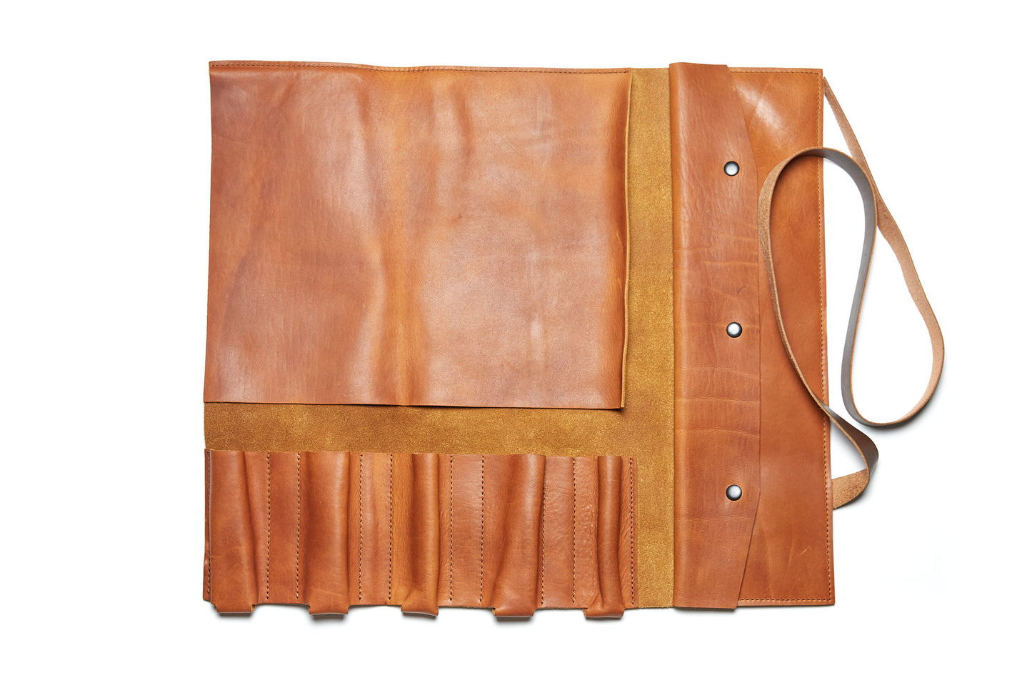 Leder-Messertasche dunkelbraun