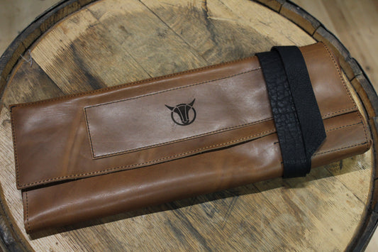 Leder-Messertasche hellbraun