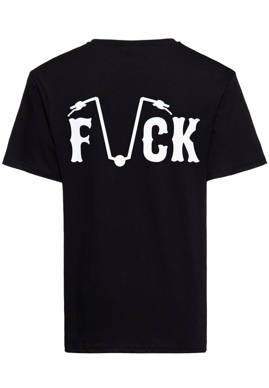 T-Shirt "Fuck" black 98% Baumwolle/2% Elasthan
