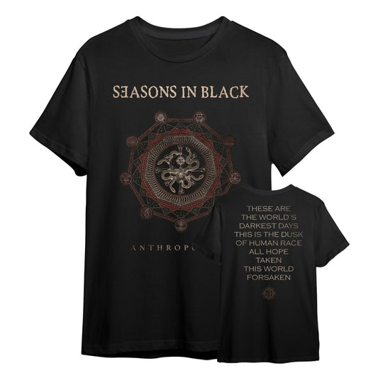 Seasons In Black T-Shirt – Anthropocene 100 % Baumwolle