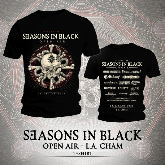 Festivalshirt 30 Jahre Seasons in Black  100 % Baumwolle