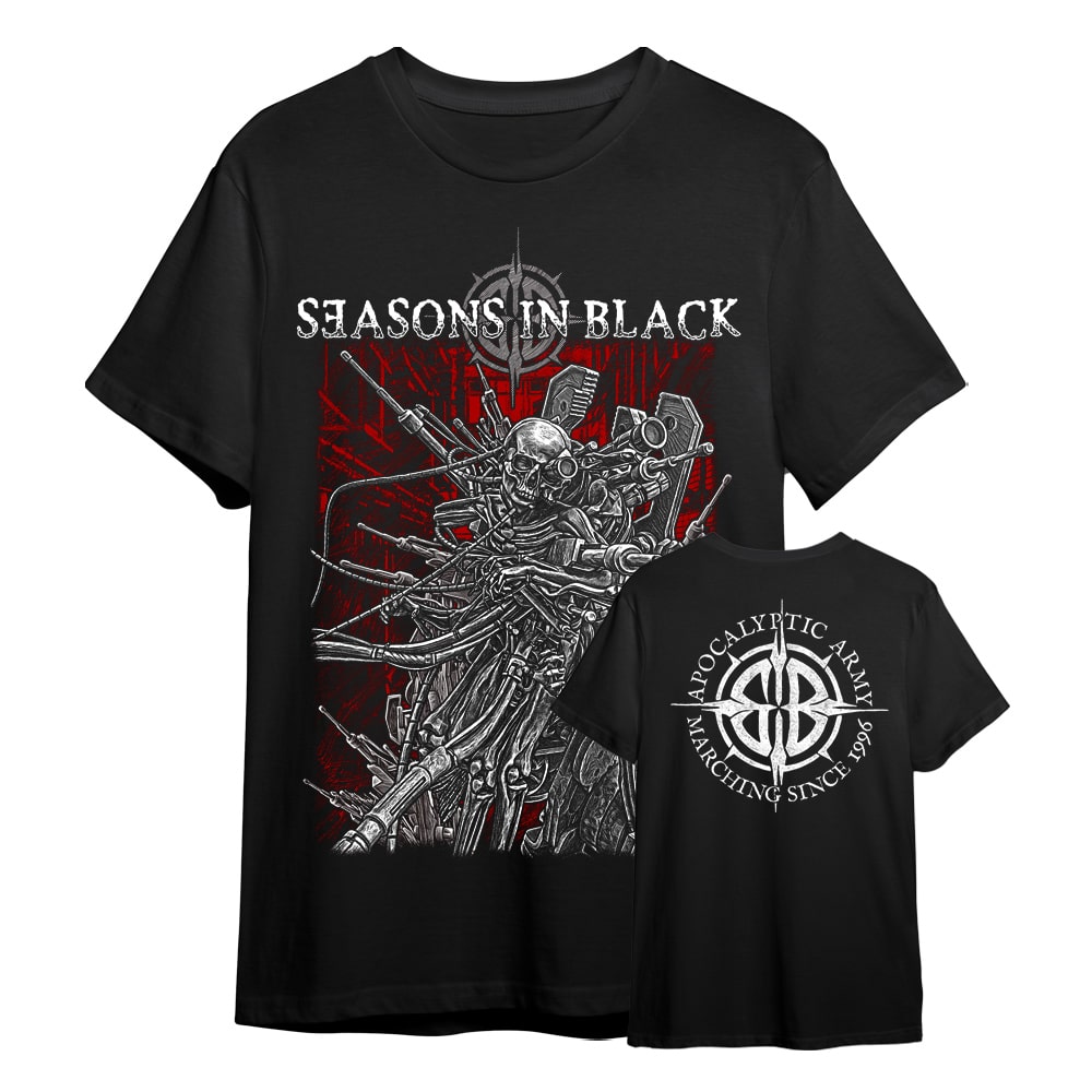 Seasons In Black T-Shirt – Apocalyptic Army 100 % Baumwolle